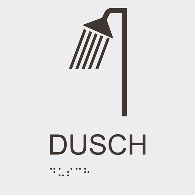 Informationsskylt duschrum vit