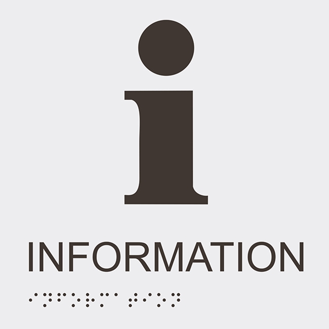 Informationsskylt information vit