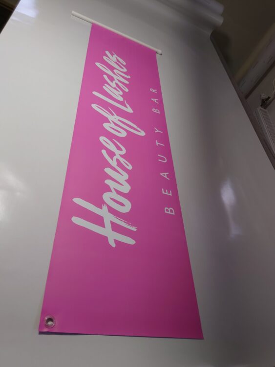 Rektangulär fasadflagga med eget tryck, 40 x 150 cm - Bild 2