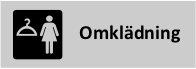 informationsskylt omklädning damer