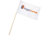 Pappersflaggor med eget tryck – anpassade flaggor för event, reklam och fester